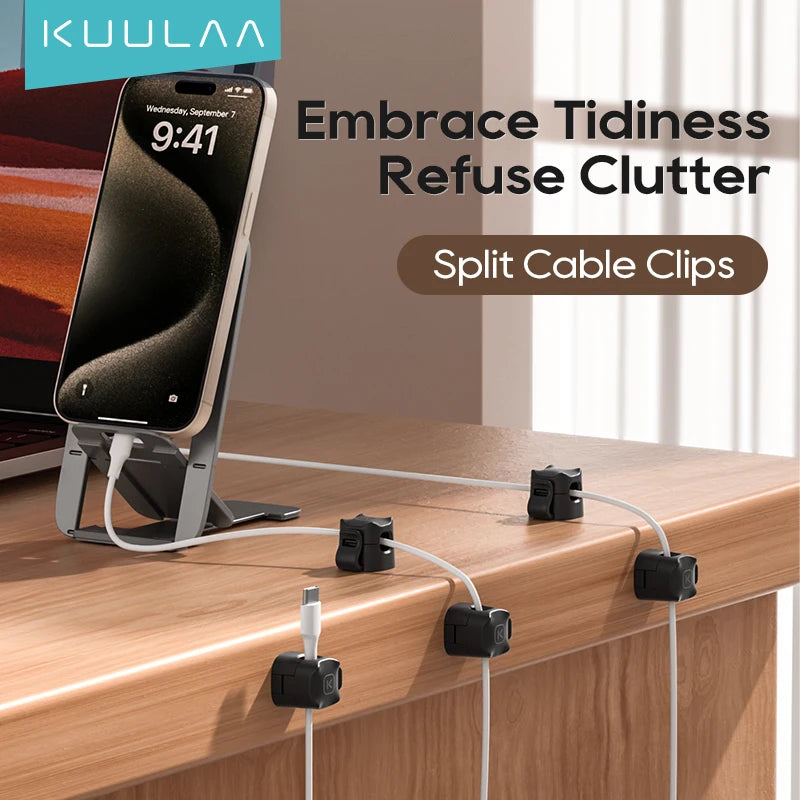 Cable Clips Cable Smooth Adjustable Cord Holder under Desk Cable Management Wire Keeper Cable Organizer Holder