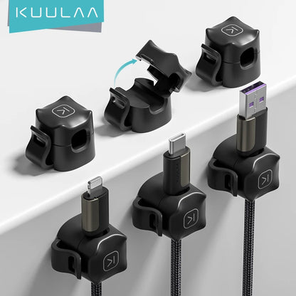 Cable Clips Cable Smooth Adjustable Cord Holder under Desk Cable Management Wire Keeper Cable Organizer Holder