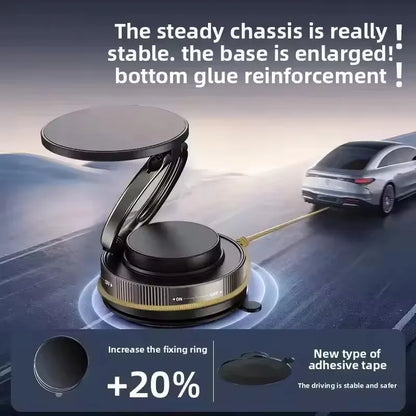 2026 New Vacuum Magnetic Phone Holder for Car - Suction Cup Phone Mount for Magsafe, 360° Rotatable Portable Strong Magnet Stand