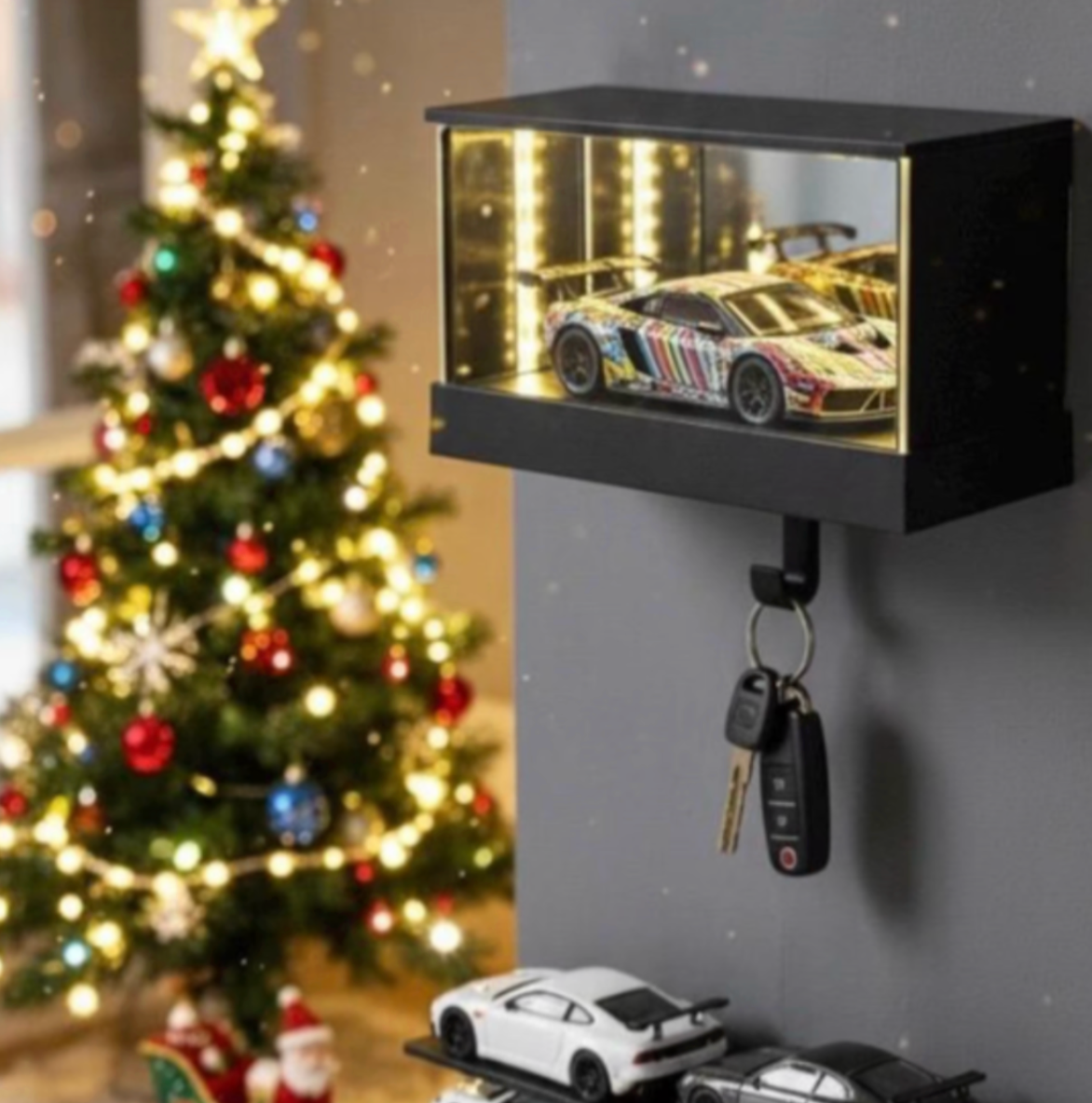 GripWalll Mount Car Key Holder with LED Light